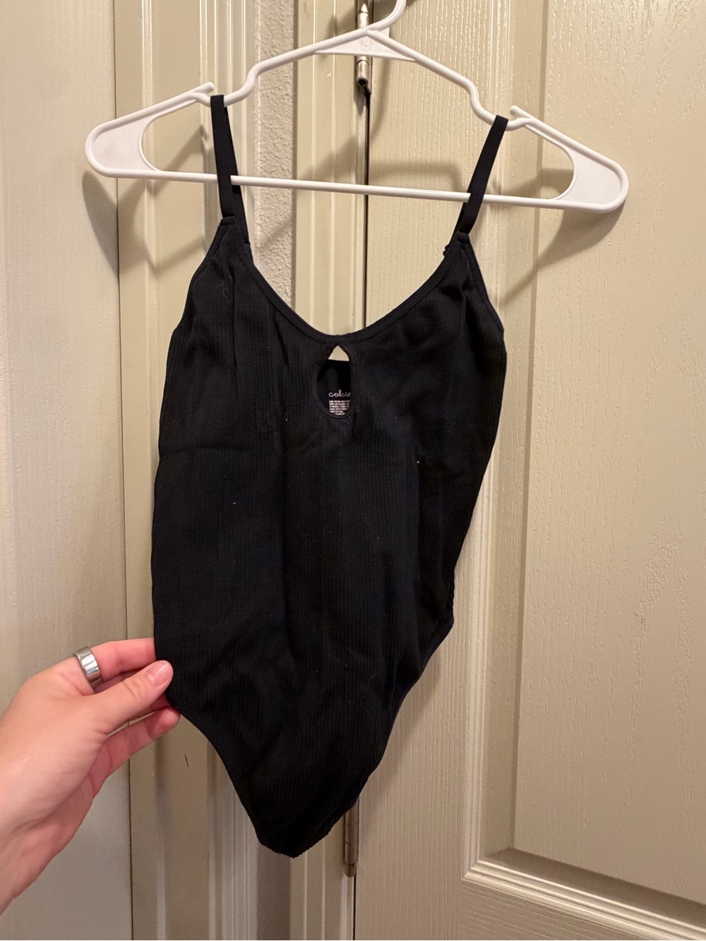 Target Black Ribbed Keyhole Bodysuit